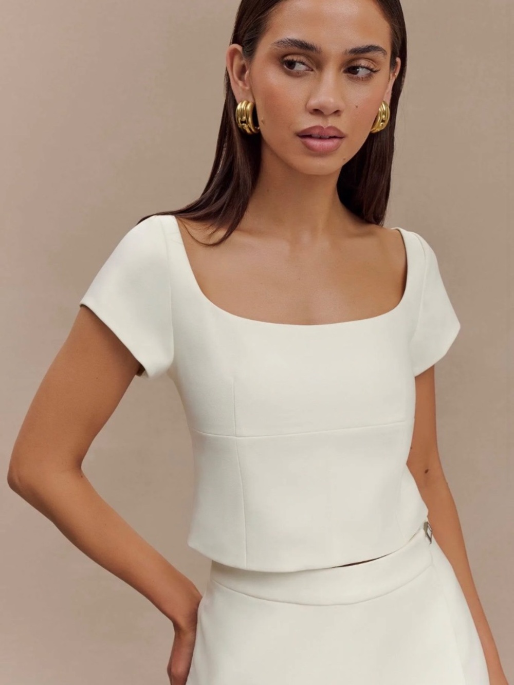 NWT White Meshki Top
